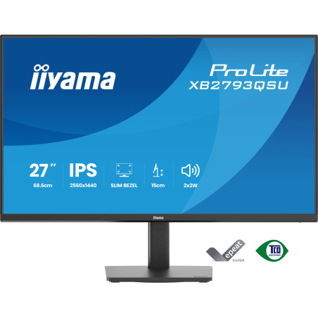 iiyama ProLite XB2793QSU-B1 Monitor PC 68,6 cm (27") 2560 x 1440 Pixel Quad HD LED Nero