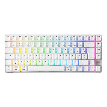 CHERRY XTRFY K33 Compact Wireless tastiera Gaming USB + RF Wireless + Bluetooth AZERTY Francese Bianco