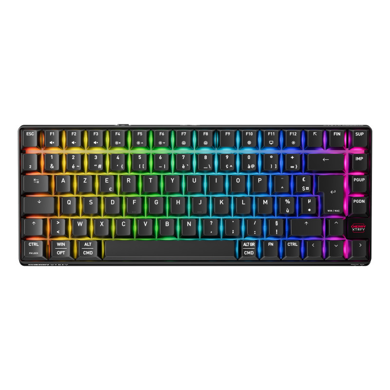 CHERRY XTRFY K33 Compact Wireless tastiera Gaming USB + RF Wireless + Bluetooth AZERTY Francese Nero