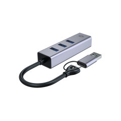 Conceptronic ABBY25G replicatore di porte e docking station per laptop Cablato USB 3.2 Gen 1 (3.1 Gen 1) Type-A + Type-C Grigio
