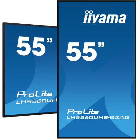 iiyama LH5560UHS-B2AG visualizzatore di messaggi Pannello A digitale 138,7 cm (54.6") LED Wi-Fi 500 cd m² 4K Ultra HD Nero