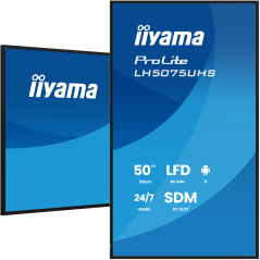 iiyama LH5075UHS-B2AG visualizzatore di messaggi Pannello piatto per segnaletica digitale 125,7 cm (49.5") LCD Wi-Fi 500 cd m²