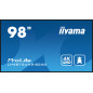 iiyama LH9875UHS-B2AG visualizzatore di messaggi Pannello piatto per segnaletica digitale 2,48 m (97.5") LED Wi-Fi 500 cd/m² 4K