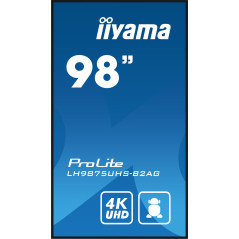 iiyama LH9875UHS-B2AG visualizzatore di messaggi Pannello piatto per segnaletica digitale 2,48 m (97.5") LED Wi-Fi 500 cd m² 4K