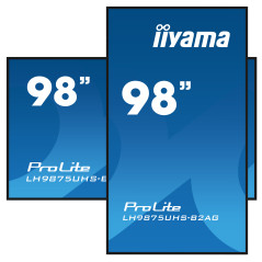iiyama LH9875UHS-B2AG visualizzatore di messaggi Pannello piatto per segnaletica digitale 2,48 m (97.5") LED Wi-Fi 500 cd m² 4K