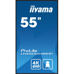 iiyama LH5565UHSB-B1 visualizzatore di messaggi Design chiosco 138,7 cm (54.6") LED Wi-Fi 800 cd m² 4K Ultra HD Nero Processore