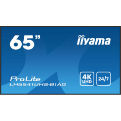 iiyama LH6541UHS-B1AG visualizzatore di messaggi 163,8 cm (64.5") LCD 500 cd/m² 4K Ultra HD Nero 24/7