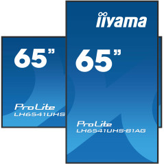 iiyama LH6541UHS-B1AG visualizzatore di messaggi 163,8 cm (64.5") LCD 500 cd m² 4K Ultra HD Nero 24 7