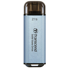 Transcend ESD300 Tecnologia Thunderbolt 2 TB Da USB tipo A a USB tipo C USB 3.2 Gen 2x2 Blu