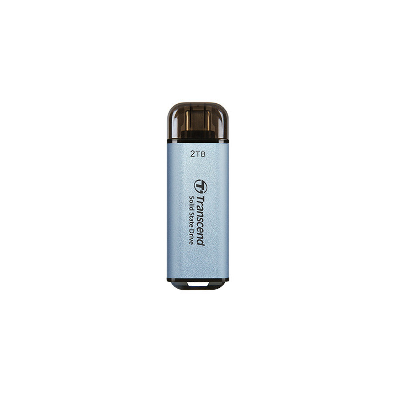 Transcend ESD300 Tecnologia Thunderbolt 2 TB Da USB tipo A a USB tipo C USB 3.2 Gen 2x2 Blu Transcend ESD300 Tecnologia Thunderbolt 2 TB Da USB tipo A a USB tipo C USB 3.2 Gen 2x2 Blu