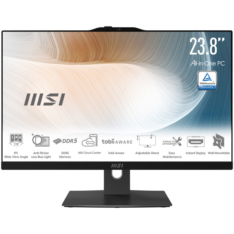 MSI Modern AM242TP 1M-2267XEU Intel Core 5 120U 60,5 cm (23.8") 1920 x 1080 Pixel PC All-in-one 8 GB DDR5-SDRAM 512 GB SSD