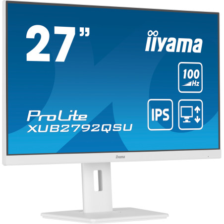 iiyama ProLite XUB2792QSU-W6 Monitor PC 68,6 cm (27") 2560 x 1440 Pixel Quad HD LED Bianco
