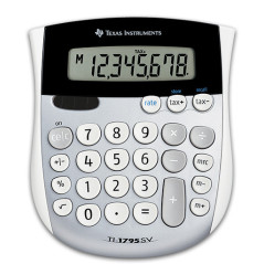Texas Instruments TI-1795 SV calcolatrice Desktop Calcolatrice di base Nero, Argento, Bianco