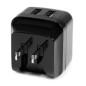 StarTech.com Caricabatterie da Muro a doppia porta x2 USB ad alta potenza ( 17W / 3.4 Amp ) con prese da viaggio USB2PACBK
