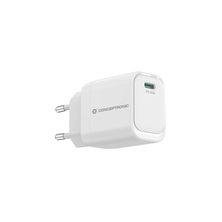 Conceptronic ALTHEA19W45 Caricabatterie per dispositivi mobili Universale Bianco AC Ricarica rapida Interno