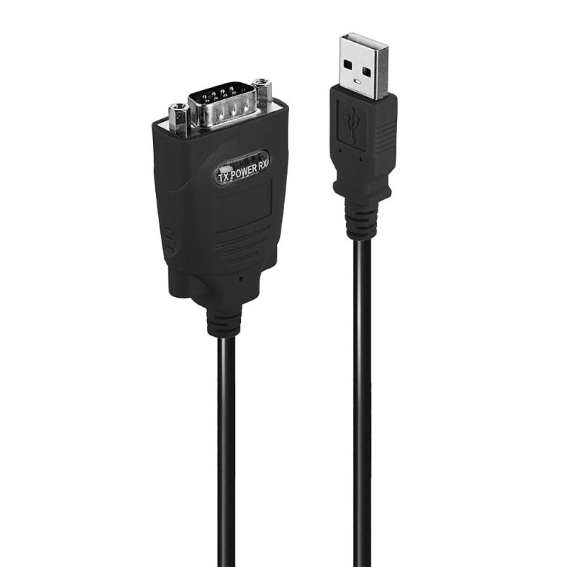 Lindy 42845 cavo seriale Nero 1 m Lindy 42845 cavo seriale Nero 1 m