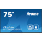iiyama LH7565UHSB-B1 visualizzatore di messaggi Design chiosco 189,2 cm (74.5") LED Wi-Fi 800 cd/m² 4K Ultra HD Nero Processore iiyama LH7565UHSB-B1 visualizzatore di messaggi Design chiosco 189,2 cm (74.5") LED Wi-Fi 800 cd/m² 4K Ultra HD Nero Processore