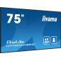 iiyama LH7565UHSB-B1 visualizzatore di messaggi Design chiosco 189,2 cm (74.5") LED Wi-Fi 800 cd/m² 4K Ultra HD Nero Processore iiyama LH7565UHSB-B1 visualizzatore di messaggi Design chiosco 189,2 cm (74.5") LED Wi-Fi 800 cd/m² 4K Ultra HD Nero Processore