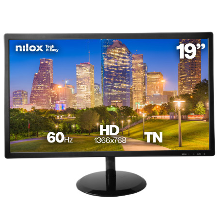 Nilox Monitor PC 48,3 cm (19") 1366 x 768 Pixel HD LCD Nero