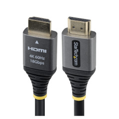 StarTech.com Cavo HDMI High Speed Premium Certificato da 1,5 m, HDMI 2.0, 4K 60Hz 1440p 144Hz, con HDR10 e ARC, Larghezza di