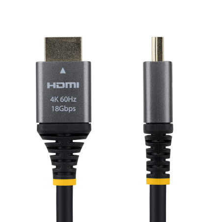 StarTech.com Cavo HDMI High Speed Premium Certificato da 1,5 m, HDMI 2.0, 4K 60Hz / 1440p 144Hz, con HDR10 e ARC, Larghezza di