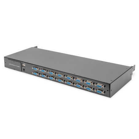 Digitus DS-72214 switch per keyboard-video-mouse (kvm) Montaggio rack Nero