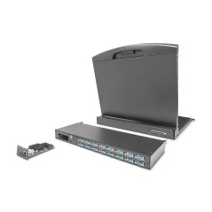 Digitus DS-72214 switch per keyboard-video-mouse (kvm) Montaggio rack Nero