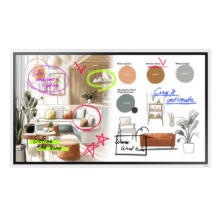 Samsung WM65FX Pannello piatto per segnaletica digitale 165,1 cm (65") LED Wi-Fi 450 cd m² 4K Ultra HD Grigio, Bianco Touch