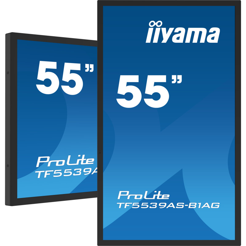 iiyama TF5539AS-B1AG visualizzatore di messaggi Design chiosco 138,7 cm (54.6") LED 435 cd/m² 4K Ultra HD Nero Touch screen iiyama TF5539AS-B1AG visualizzatore di messaggi Design chiosco 138,7 cm (54.6") LED 435 cd/m² 4K Ultra HD Nero Touch screen