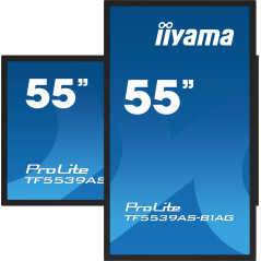 iiyama TF5539AS-B1AG visualizzatore di messaggi Design chiosco 138,7 cm (54.6") LED 435 cd m² 4K Ultra HD Nero Touch screen