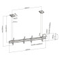 Equip Montaggio a soffitto con doppio schermo da 45” a 55” Equip Montaggio a soffitto con doppio schermo da 45” a 55”