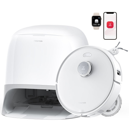 Roborock Qrevo Curv 5A1 Robot Aspirapolvere e Lavapavimenti, Aspirazione 18.500 Pa, Doppio Sistema Anti-Groviglio, Mocio e