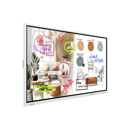Samsung WM75FX Pannello piatto per segnaletica digitale 190,5 cm (75") LED Wi-Fi 450 cd/m² 4K Ultra HD Grigio, Bianco Touch