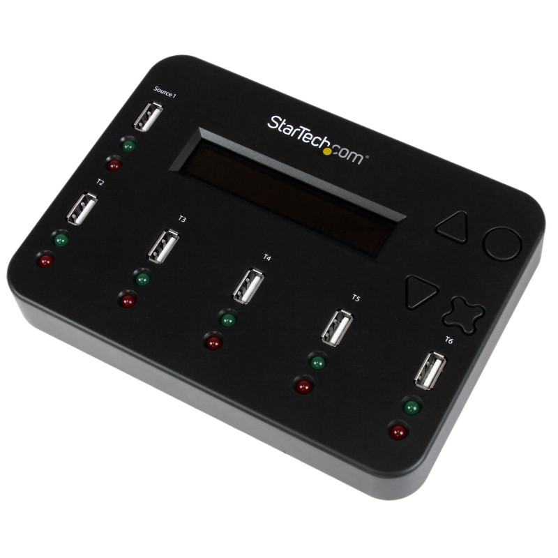 StarTech.com Docking Station per Unità Flash USB - Duplicatore/Eraser Standalone 1:5 per Chiavette USB consente la copia del