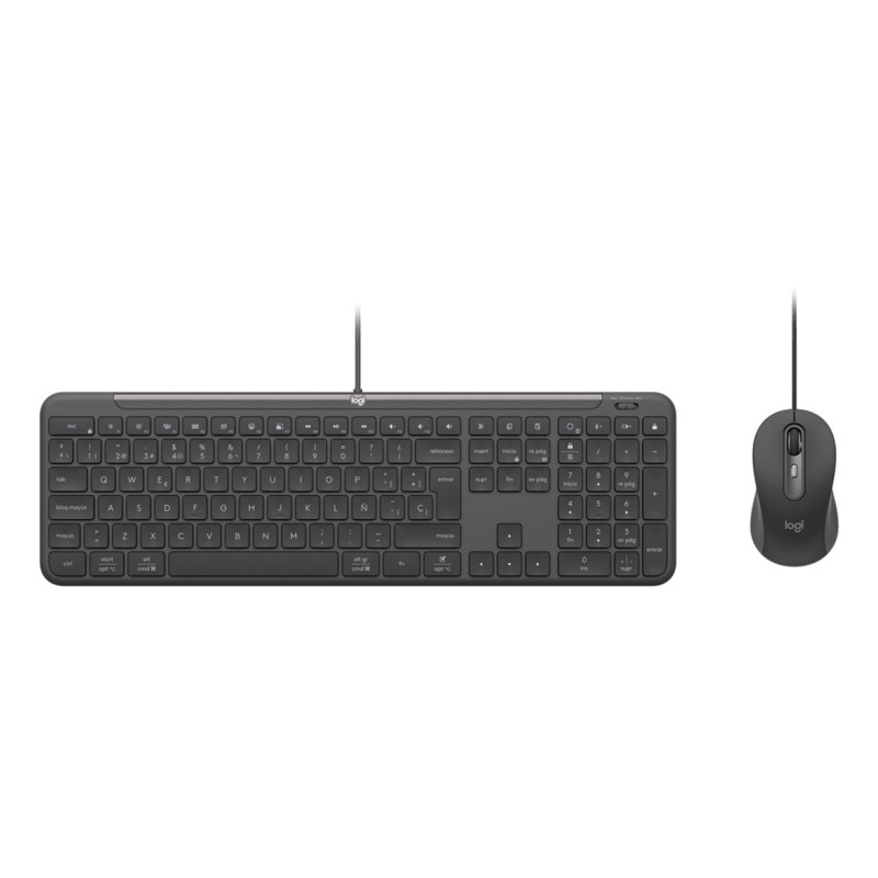 Logitech 920-013346 tastiera Mouse incluso Casa/ufficio USB QWERTY Italiano Grafite
