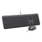 Logitech 920-013346 tastiera Mouse incluso Casa/ufficio USB QWERTY Italiano Grafite
