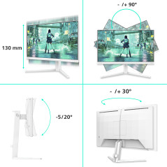 Philips Evnia 3000 24M2N3201P 00 Monitor PC 60,5 cm (23.8") 1920 x 1080 Pixel Full HD LCD Bianco