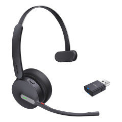 Yealink WH64 Hybrid Mono Teams Auricolare Wireless A Padiglione Ufficio Micro-USB Bluetooth Nero