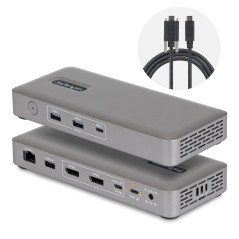 StarTech.com 208UE-USB4-DOCK replicatore di porte e docking station per laptop Cablato Grigio