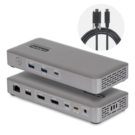 StarTech.com 208UE-USB4-DOCK replicatore di porte e docking station per laptop Cablato Grigio
