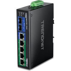 Trendnet TI-UPG62 switch di rete Non gestito L2 Gigabit Ethernet (10/100/1000) Supporto Power over Ethernet (PoE) Nero
