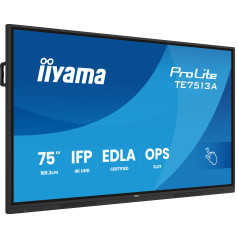 iiyama TE7513A-B1AG visualizzatore di messaggi Pannello piatto interattivo 190,5 cm (75") Wi-Fi 500 cd m² 4K Ultra HD Nero