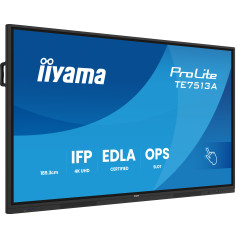 iiyama TE7513A-B1AG visualizzatore di messaggi Pannello piatto interattivo 190,5 cm (75") Wi-Fi 500 cd m² 4K Ultra HD Nero