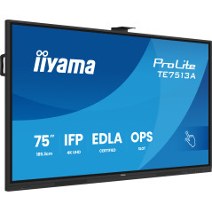 iiyama TE7513A-B1AG visualizzatore di messaggi Pannello piatto interattivo 190,5 cm (75") Wi-Fi 500 cd m² 4K Ultra HD Nero