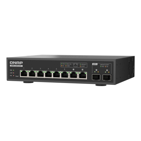 QNAP QSW-L3208-2C6T switch di rete Gestito L2 10G Ethernet (100 1000 10000) Desktop Nero