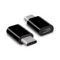 Hamlet XADTC-UM-MF adattatore per inversione del genere dei cavi USB-C Micro USB Nero