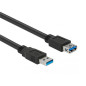 Hamlet XCU3A-MF10 cavo USB USB 3.2 Gen 1 (3.1 Gen 1) 1 m USB A 5 Gbit/s Nero