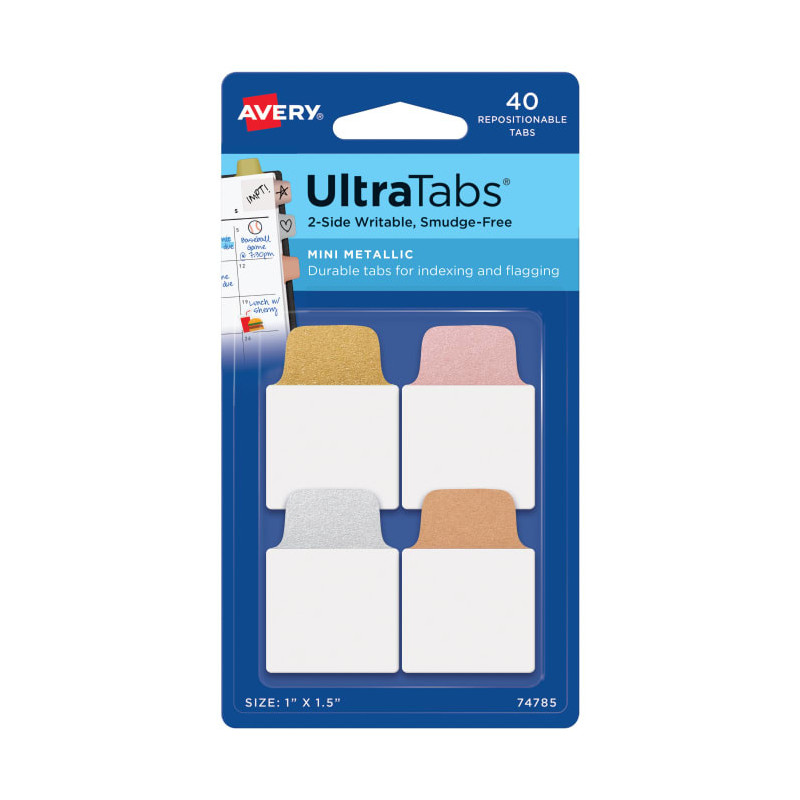 Avery Ultra Tabs Indice a linguetta vuota Rame, Oro, Rose Gold, Argento