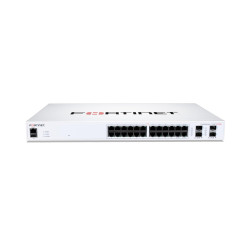 Fortinet FS-124F-FPOE switch di rete Supporto Power over Ethernet (PoE) 1U Bianco