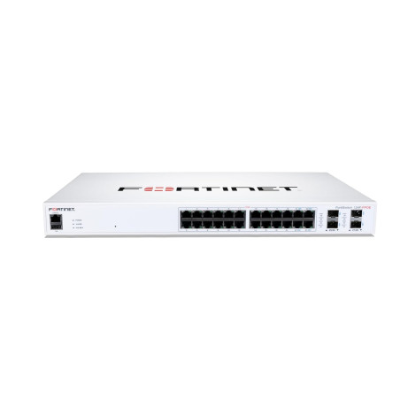 Fortinet FS-124F-FPOE switch di rete Supporto Power over Ethernet (PoE) 1U Bianco